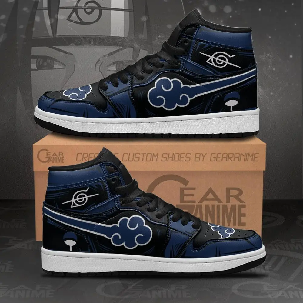 Air JD Hightop Shoes AKT JD1s Sneakers Blue Custom Anime Shoes