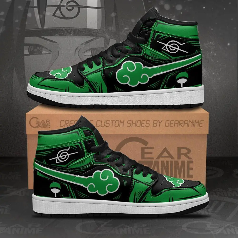 Air JD Hightop Shoes AKT JD1s Sneakers Green Custom Anime Shoes