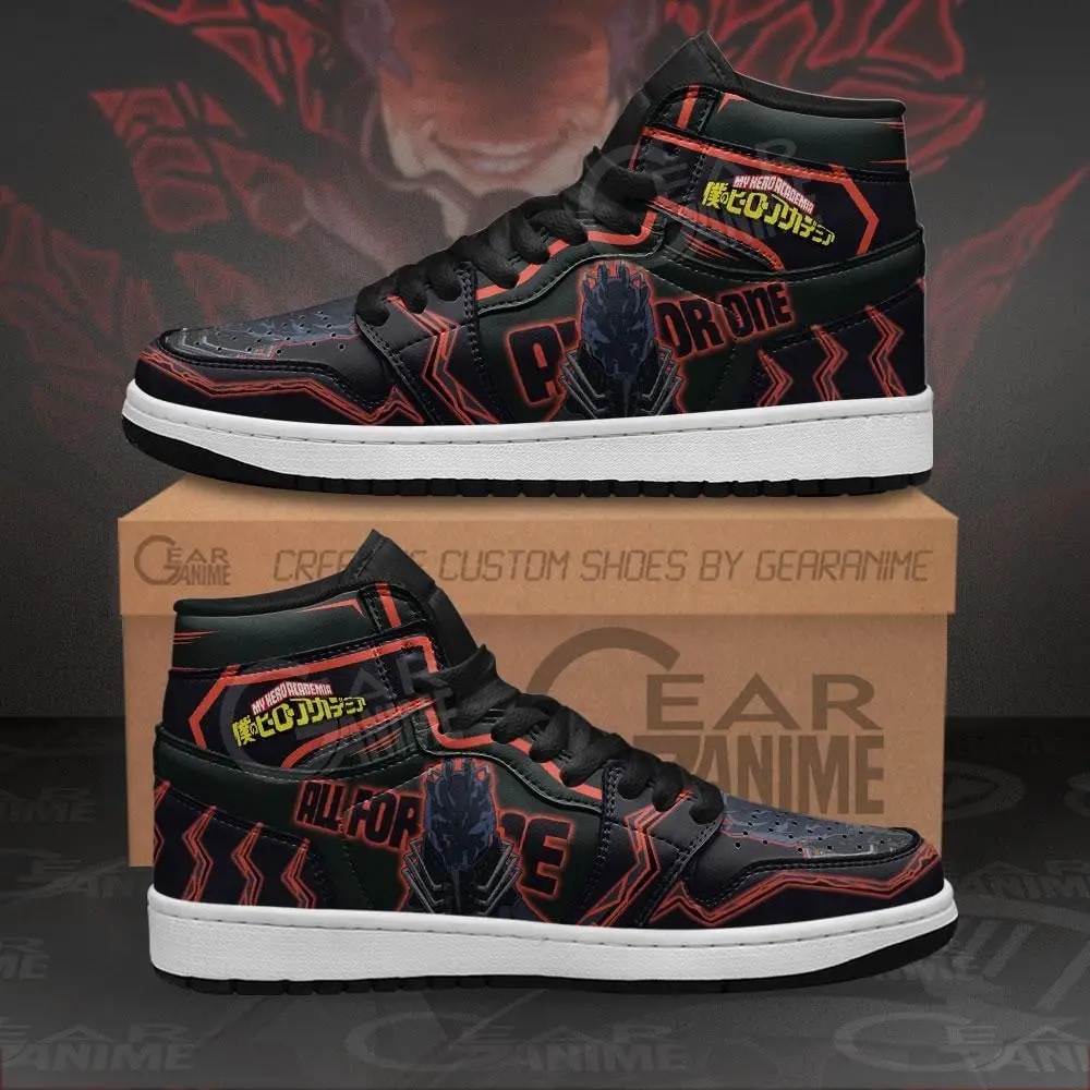 Air JD Hightop Shoes All For One JD1s Sneakers My Hero Academia Anime Shoes