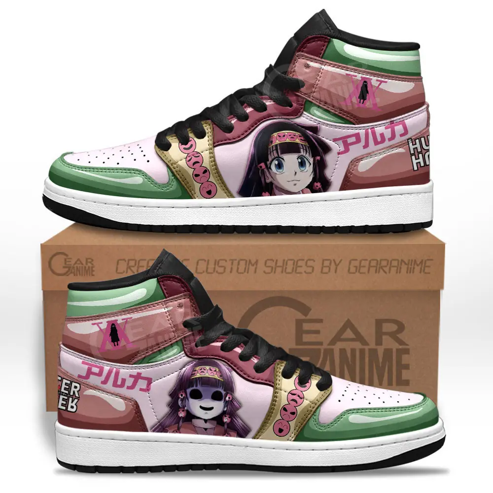Air JD Hightop Shoes Alluka Zoldyck JD1s Sneakers Custom Hunter X Hunter Anime Shoes