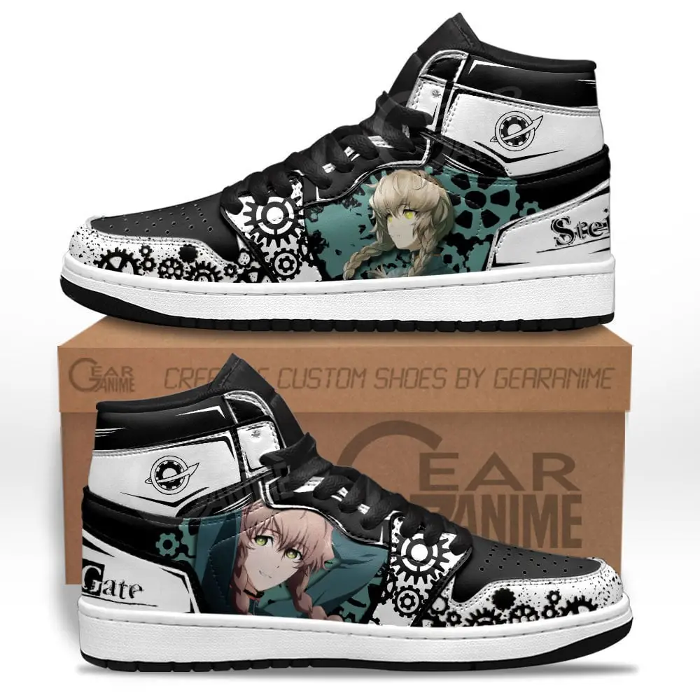 Air JD Hightop Shoes Amane Suzuha JD1s Sneakers Custom Steins Gate Anime Shoes