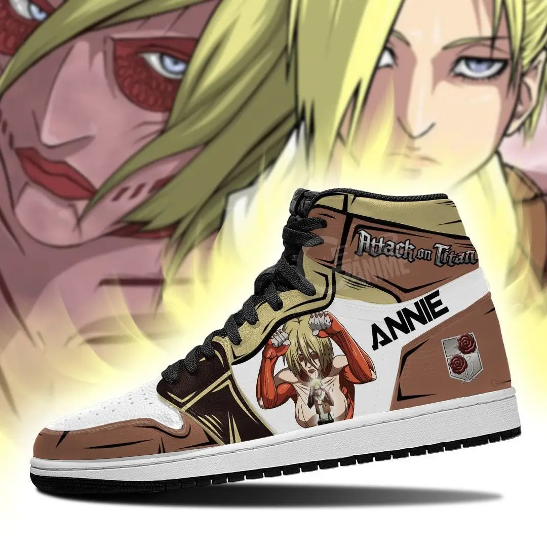 Air JD Hightop Shoes Annie Leonhart Titan JD1s Sneakers Attack On Titan Anime JD1s Sneakers