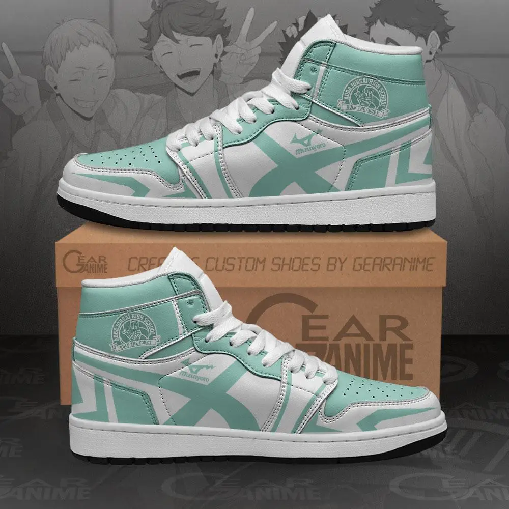 Air JD Hightop Shoes Aoba Johsai High JD1s Sneakers Haikyuu Anime Shoes MN10
