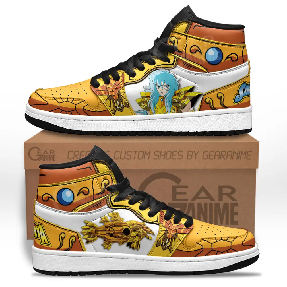 Air JD Hightop Shoes Aphrodite JD1s Sneakers Saint Seiya Custom Anime Shoes