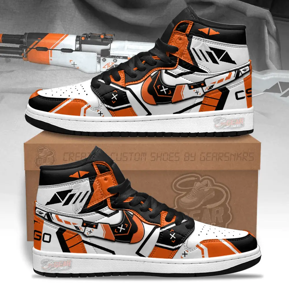 Air JD Hightop Shoes Asiimov Counter-Strike Skins J1 Shoes Custom For Fans