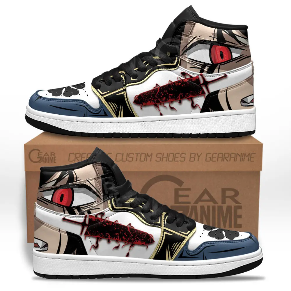 Air JD Hightop Shoes Asta JD1s Sneakers Black Clover Custom Anime Shoes