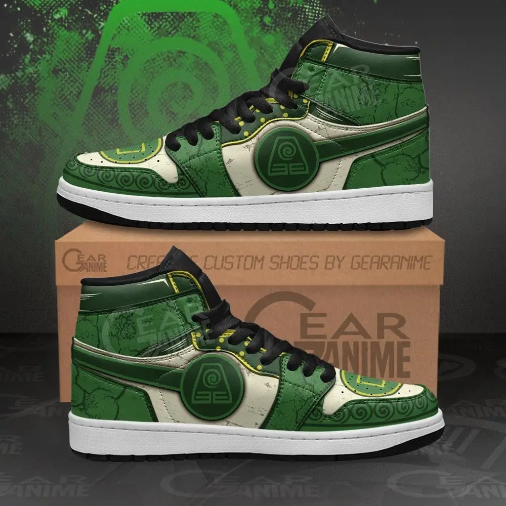 Air JD Hightop Shoes Avatar Earth Nation JD1s Sneakers The Last Airbender Custom Shoes