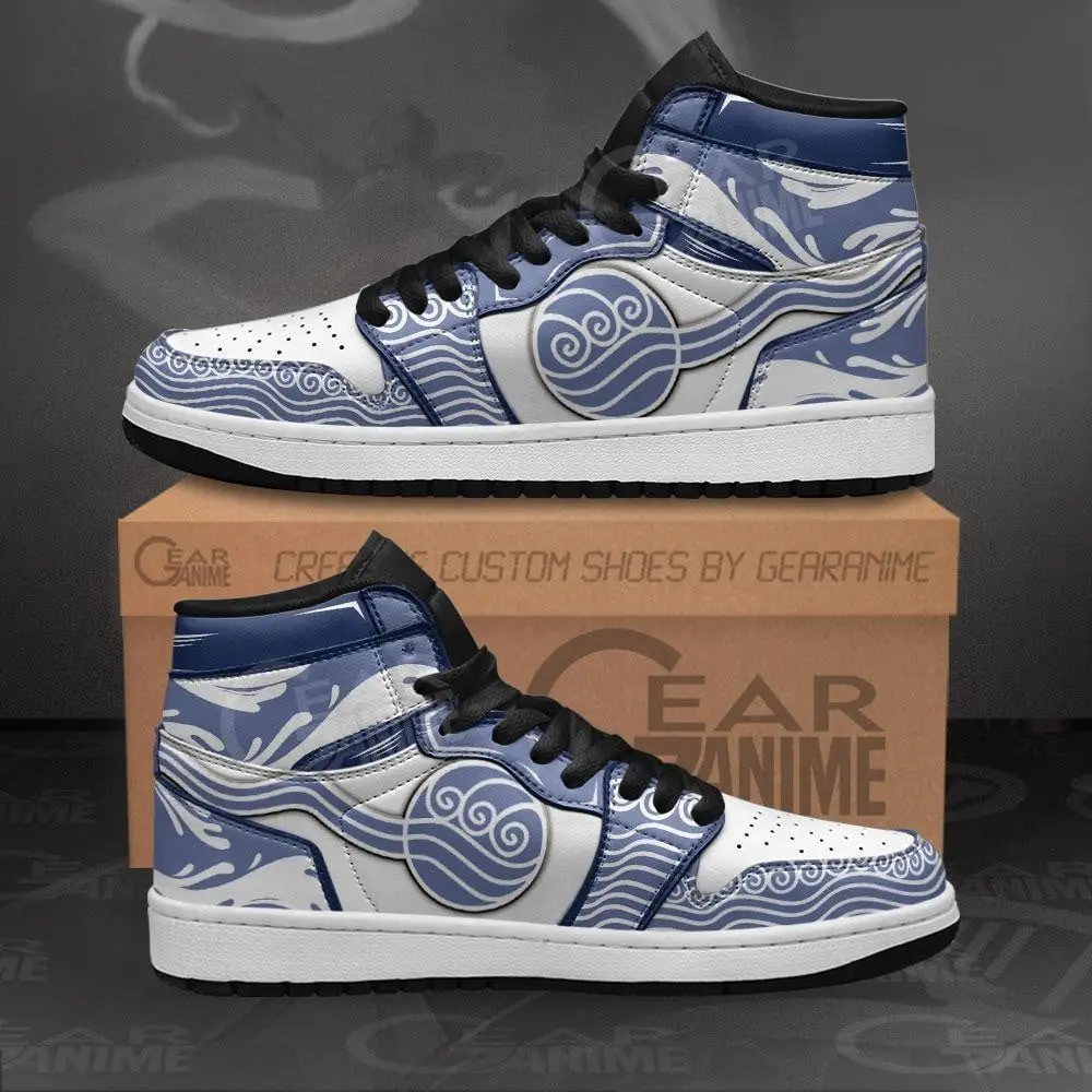 Air JD Hightop Shoes Avatar Water Nation JD1s Sneakers The Last Airbender Custom Shoes