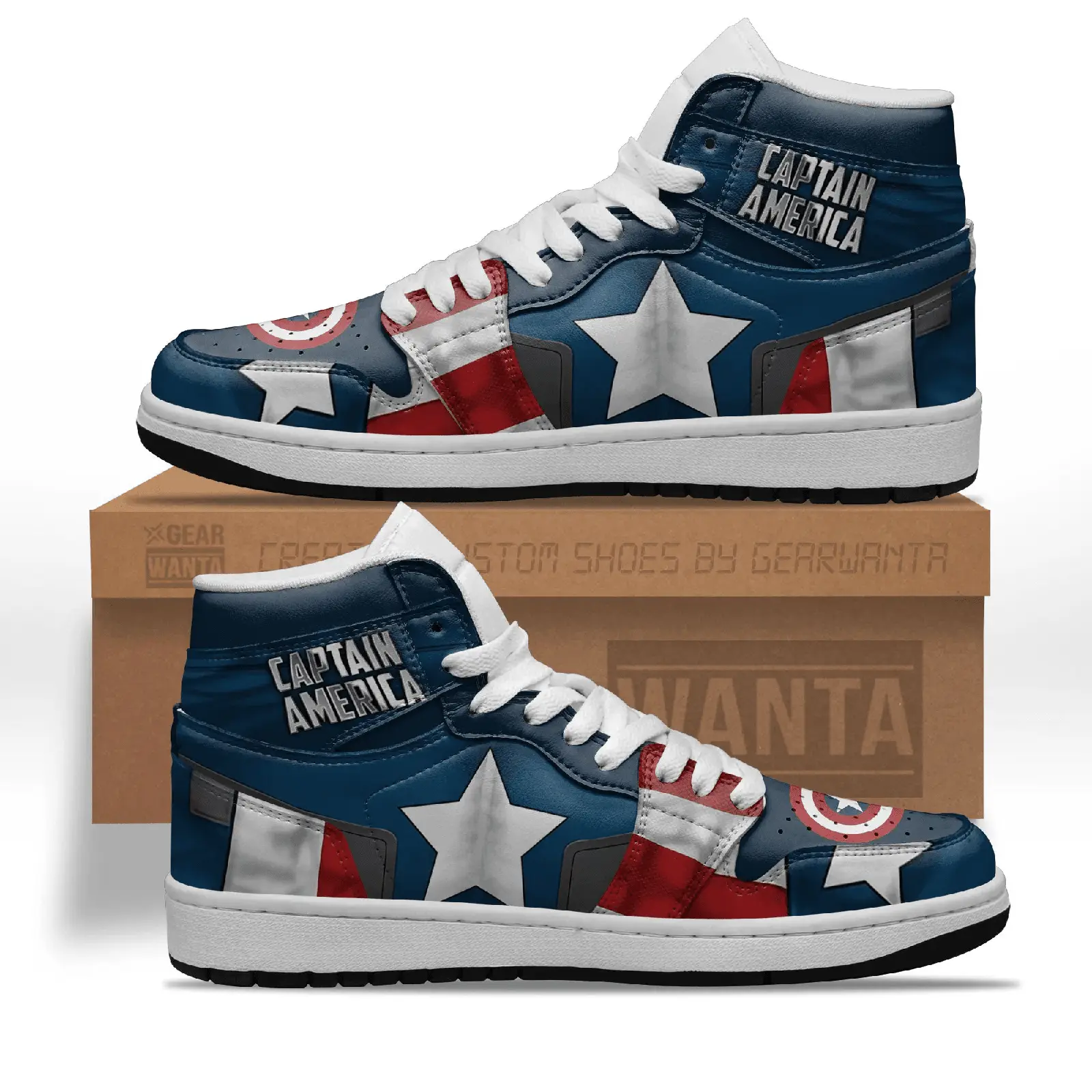 Air JD Hightop Shoes Avenger Captain America J1 Shoes Custom
