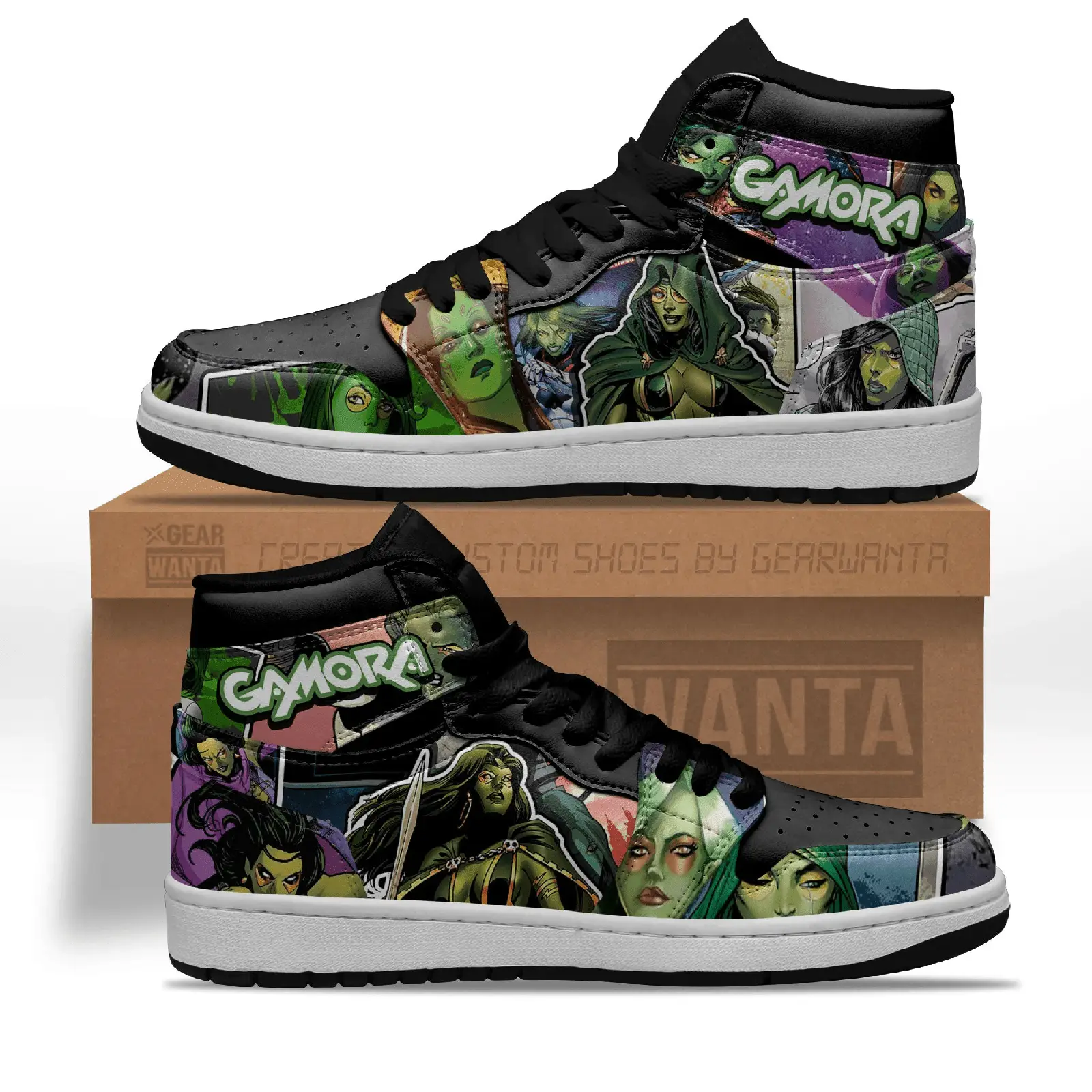 Air JD Hightop Shoes Avenger Gamora J1 Shoes Custom