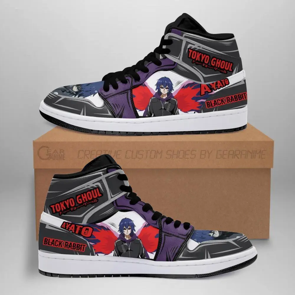 Air JD Hightop Shoes Ayato Kirishima JD1s Sneakers Custom Anime Shoes MN05