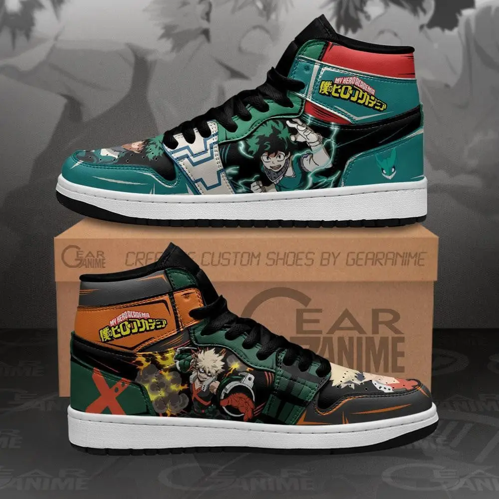 Air JD Hightop Shoes Bakugo And Deku JD1s Sneakers Custom