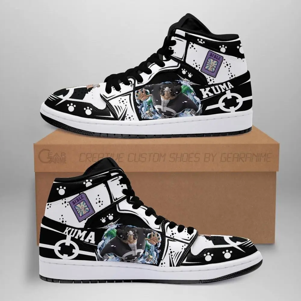 Air JD Hightop Shoes Bartholomew Kuma JD1s Sneakers Custom Anime One Piece Shoes
