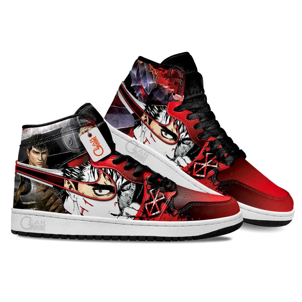 Air JD Hightop Shoes Berserk Guts Shoes Anime Custom Sneakers MN2102