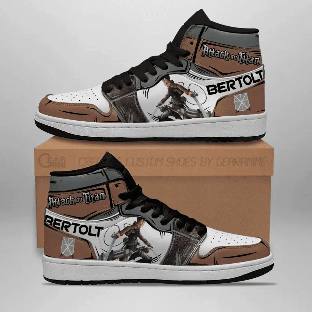 Air JD Hightop Shoes Bertolt JD1s Sneakers Attack On Titan Anime JD1s Sneakers Air JD Hightop Shoes Bertolt JD1s Sneakers Attack On Titan Anime JD1s Sneakers - Image 1