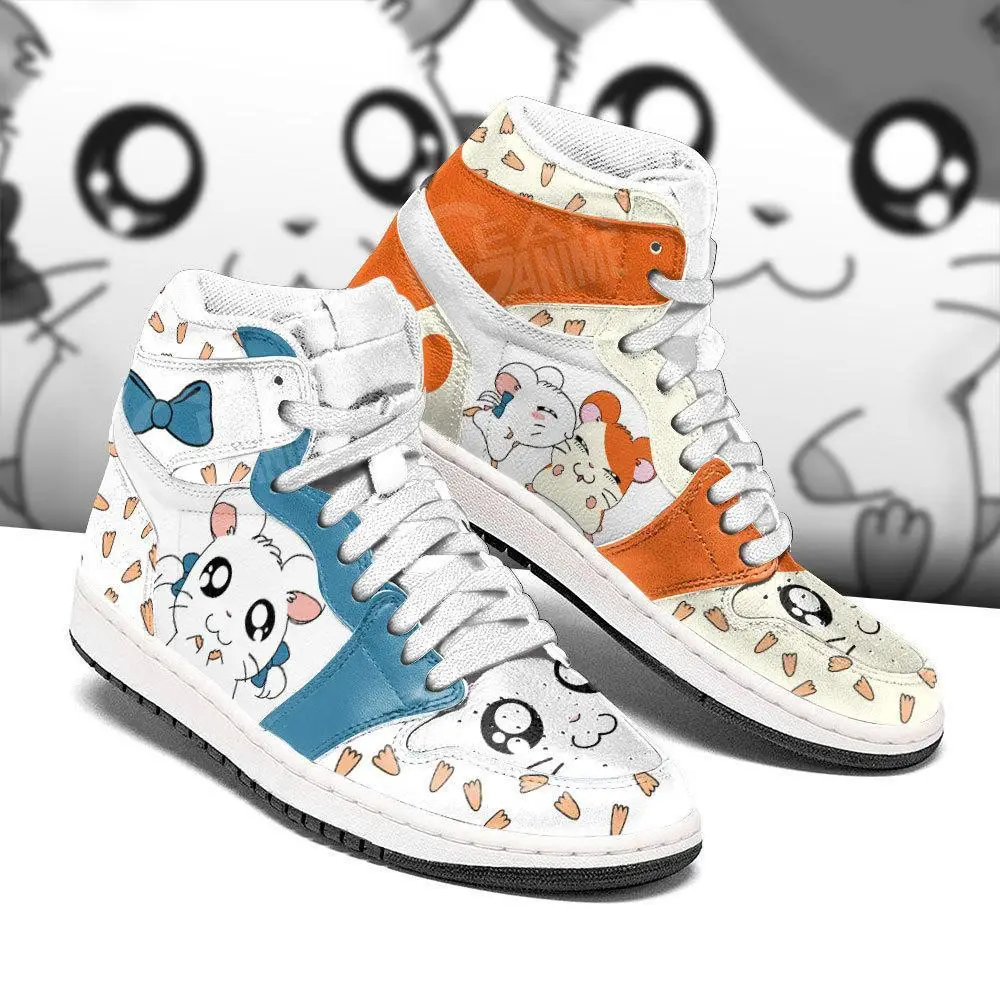 Air JD Hightop Shoes Bijou Hamtaro JD1s Sneakers Custom Anime Manga Hamato Shoes