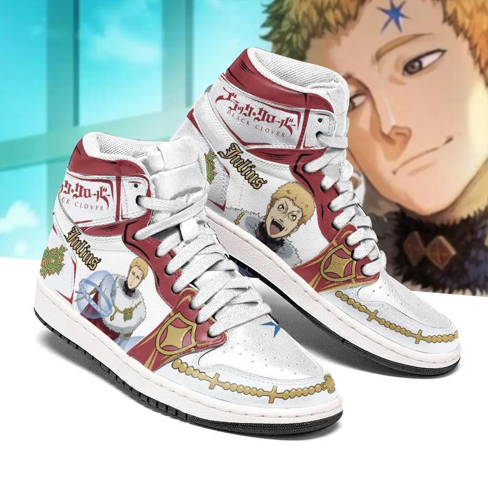 Air JD Hightop Shoes Black Clover Julius Novachrono JD1s Sneakers Black Clover Anime Shoes