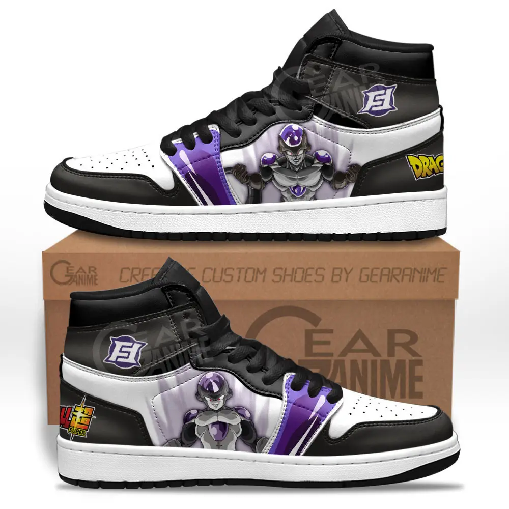 Air JD Hightop Shoes Black Frieza JD1s Sneakers Dragon Ball Super Custom Anime Shoes Air JD Hightop Shoes Black Frieza JD1s Sneakers Dragon Ball Super Custom Anime Shoes - Image 1