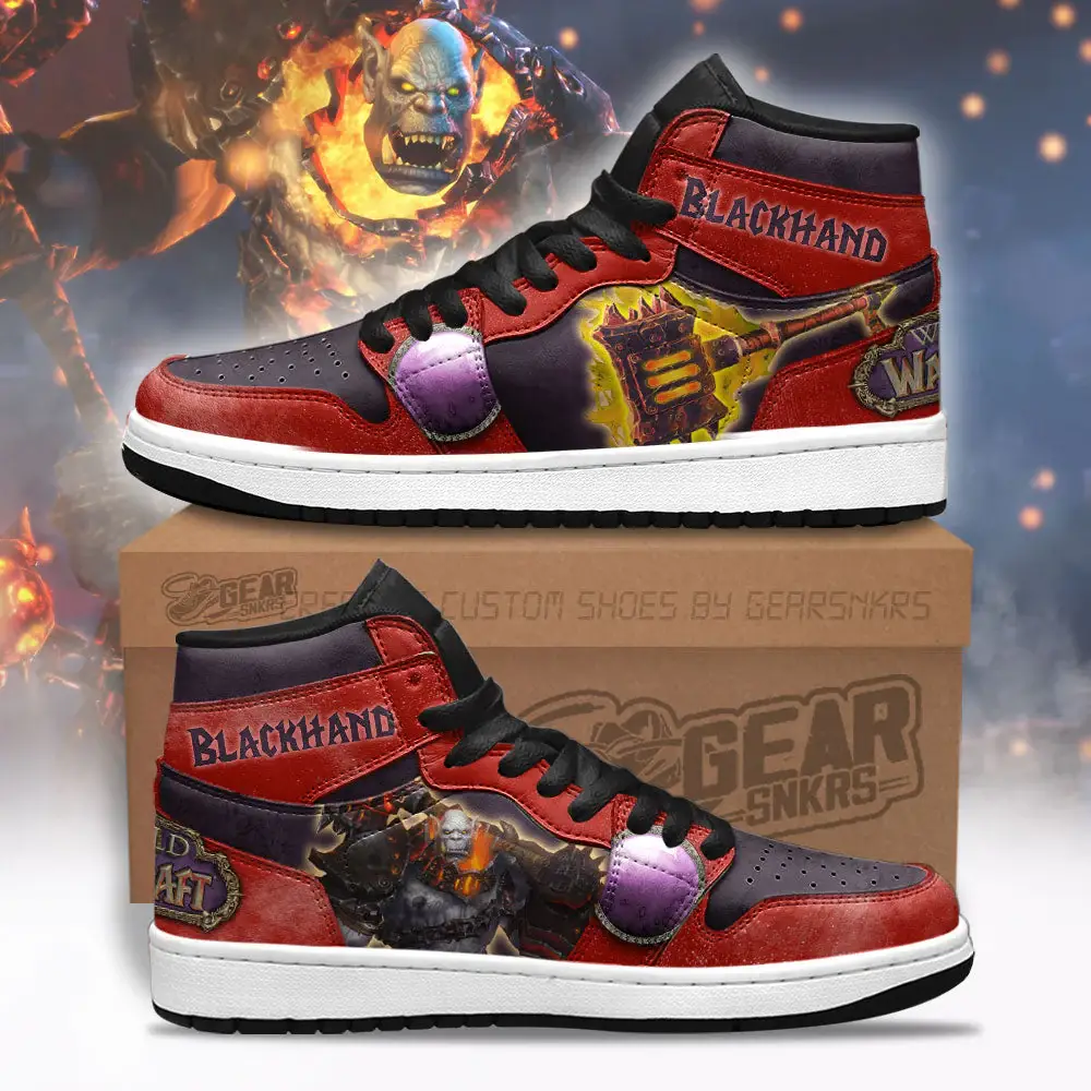 Air JD Hightop Shoes Blackhand World of Warcraft J1 Shoes Custom For Fans Air JD Hightop Shoes Blackhand World of Warcraft J1 Shoes Custom For Fans - Image 1