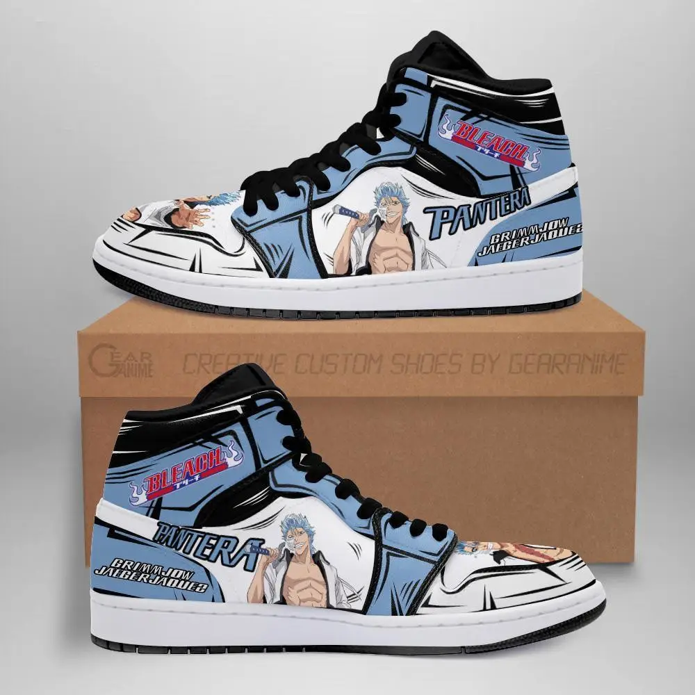 Air JD Hightop Shoes Bleach Grimmjow Anime JD1s Sneakers Fan Gift Idea MN05