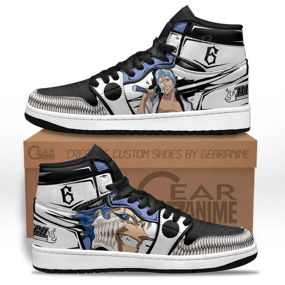 Air JD Hightop Shoes Bleach Grimmjow Jaegerjaquez JD1s Sneakers Custom Anime Shoes