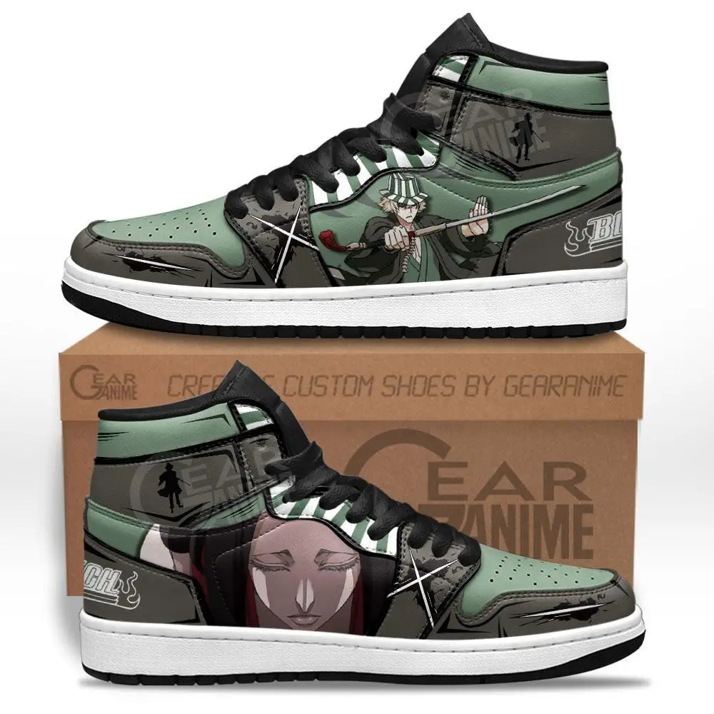 Air JD Hightop Shoes Bleach Kisuke Urahara JD1s Sneakers Custom Anime Shoes