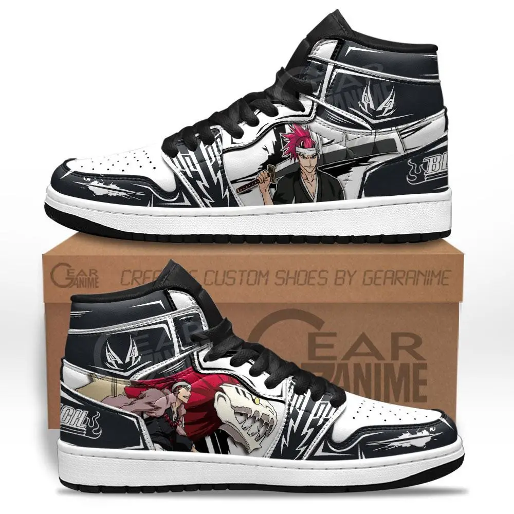 Air JD Hightop Shoes Bleach Renji Abarai JD1s Sneakers Custom Anime Shoes