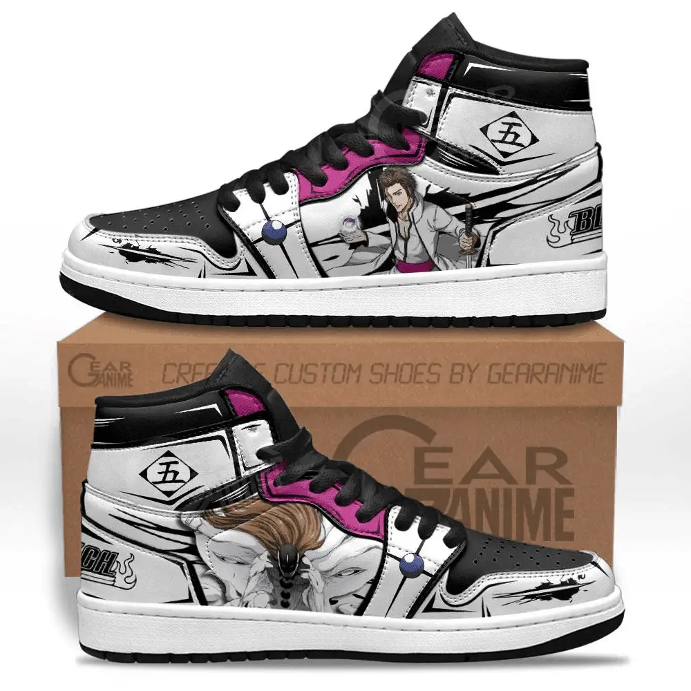 Air JD Hightop Shoes Bleach Sosuke Aizen JD1s Sneakers Custom Anime Shoes