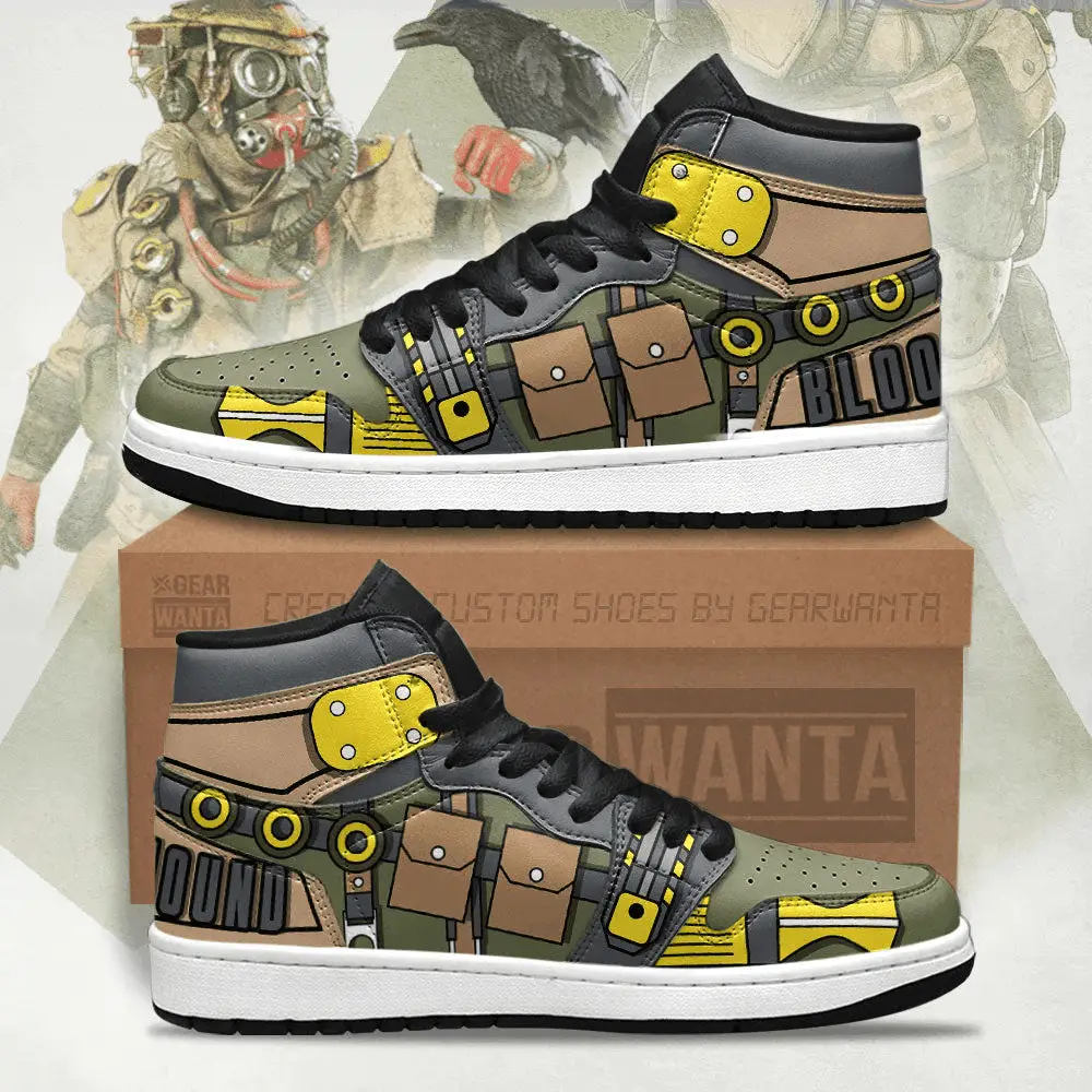 Air JD Hightop Shoes Bloodhound Apex Legends AJ1 Sneakers Custom Uniform Shoes