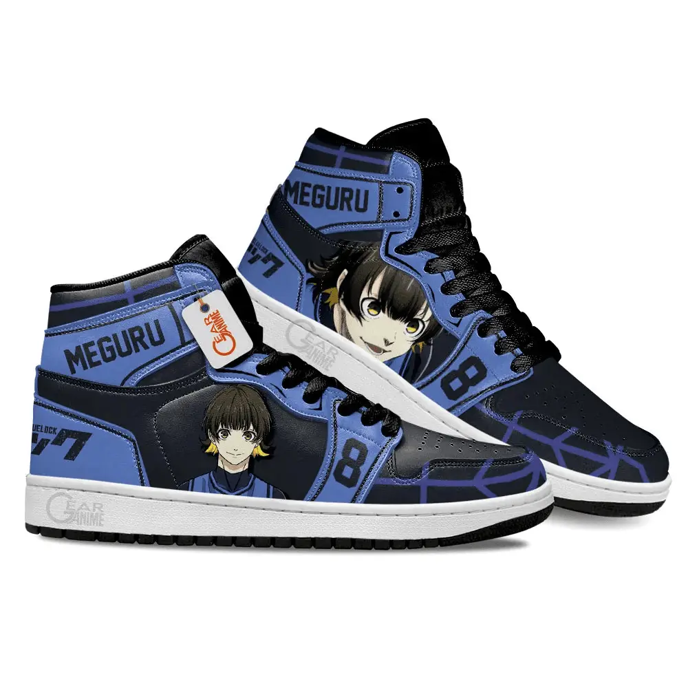 Air JD Hightop Shoes Blue Lock Meguru Bachira Custom Anime Shoes MN0901