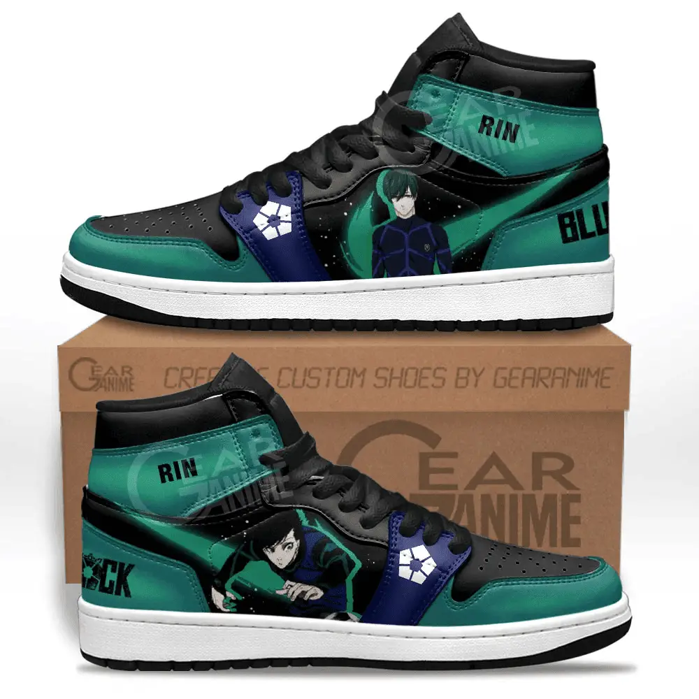 Air JD Hightop Shoes Blue Lock Rin Itoshi Custom Anime Shoes MV2712 Air JD Hightop Shoes Blue Lock Rin Itoshi Custom Anime Shoes MV2712 - Image 1