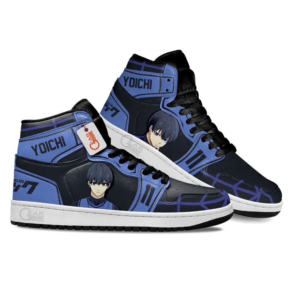 Air JD Hightop Shoes Blue Lock Yoichi Isagi Custom Anime Shoes MN0901 Air JD Hightop Shoes Blue Lock Yoichi Isagi Custom Anime Shoes MN0901 - Image 1