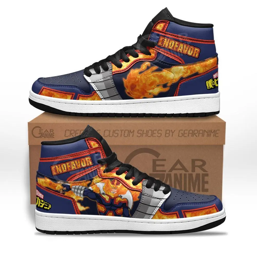 Air JD Hightop Shoes BNHA Endeavor JD1s Sneakers Custom Anime My Hero Academia Shoes Air JD Hightop Shoes BNHA Endeavor JD1s Sneakers Custom Anime My Hero Academia Shoes - Image 1