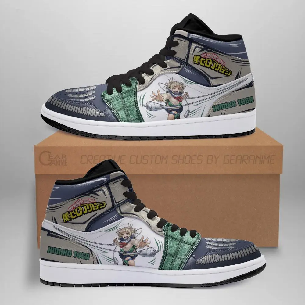 Air JD Hightop Shoes BNHA Himiko Toga JD1s Sneakers Custom My Hero Academia Anime Shoes