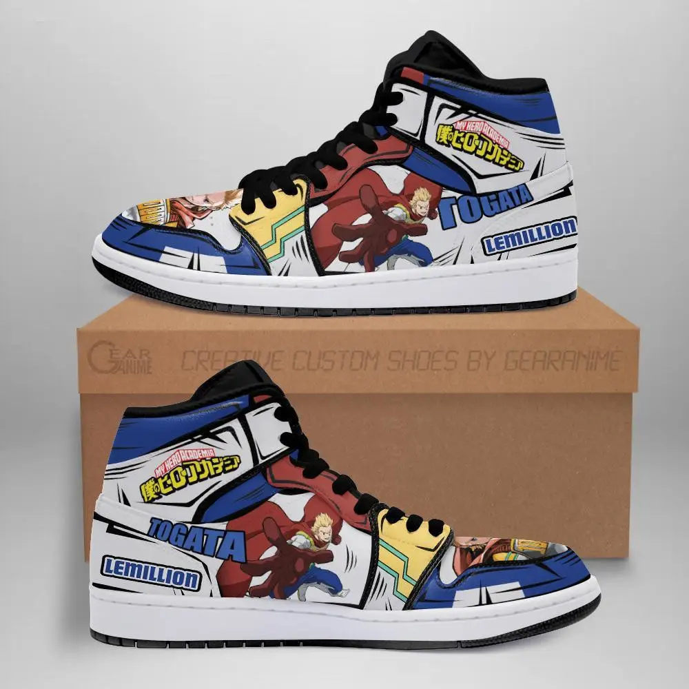 Air JD Hightop Shoes BNHA Lemillion Mirio Togata JD1s Sneakers Custom Anime My Hero Academia Shoes Air JD Hightop Shoes BNHA Lemillion Mirio Togata JD1s Sneakers Custom Anime My Hero Academia Shoes - Image 1