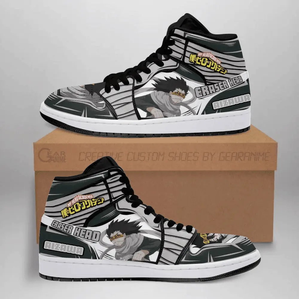 Air JD Hightop Shoes BNHA Shouta Aizawa JD1s Sneakers Custom Hero Anime My Hero Academia Shoes Air JD Hightop Shoes BNHA Shouta Aizawa JD1s Sneakers Custom Hero Anime My Hero Academia Shoes - Image 1