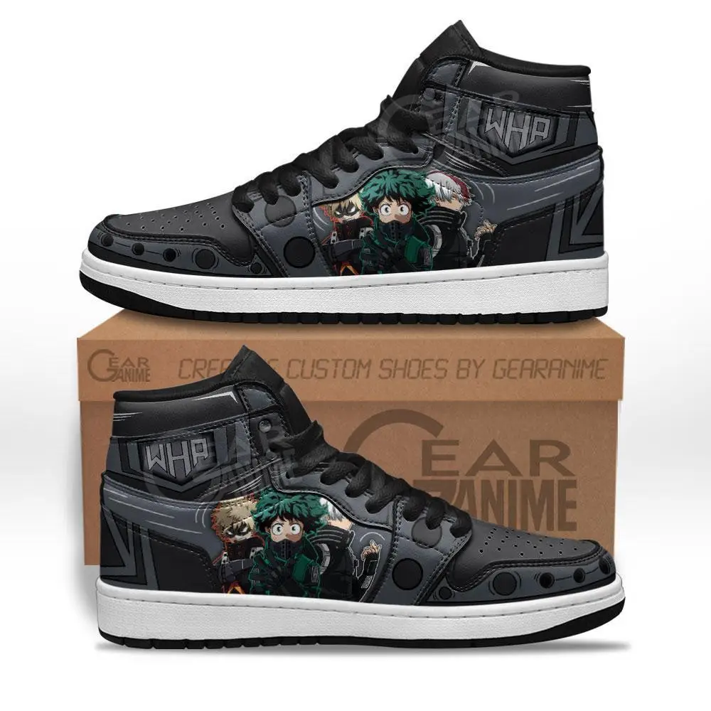 Air JD Hightop Shoes BNHA Three Musketeers JD1s Sneakers Custom Anime My Hero Academia Shoes