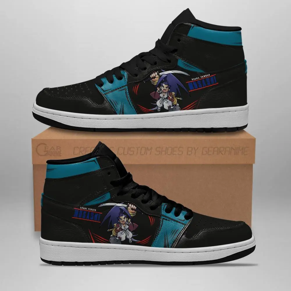 Air JD Hightop Shoes Brave Fencer Musashi JD1s Sneakers Custom Black Theme Gamer JD1s Sneakers