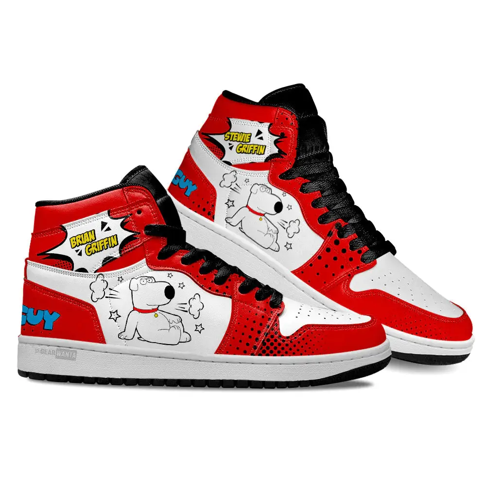 Air JD Hightop Shoes Brian Griffin AJ1 Sneakers Custom Family Guy Shoes