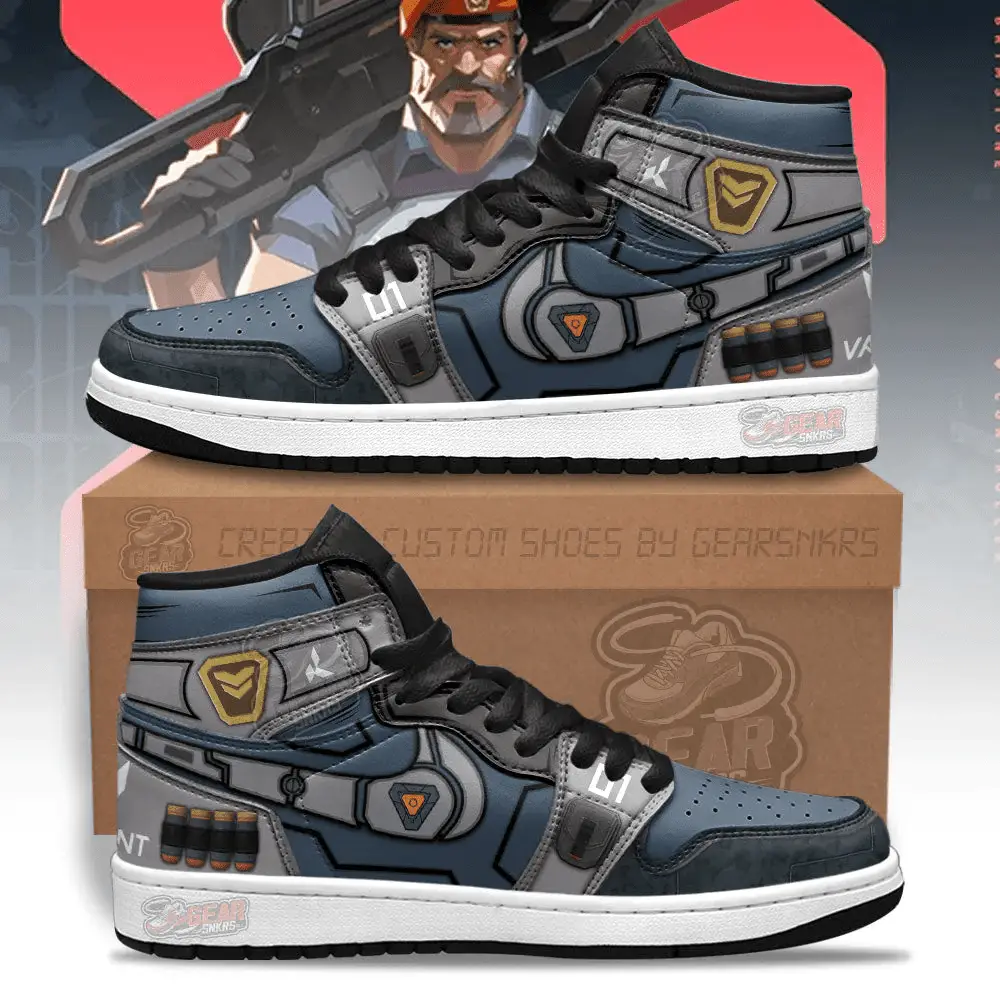 Air JD Hightop Shoes Brimstone Valorant Agent J1 Shoes Custom For Fans Sneakers MN13