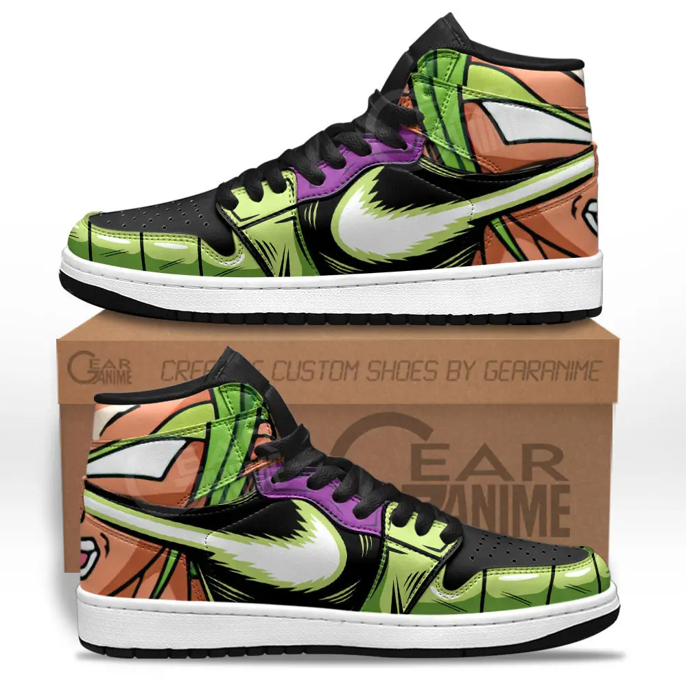 Air JD Hightop Shoes Broly JD1s Sneakers Dragon Ball Custom Anime Shoes