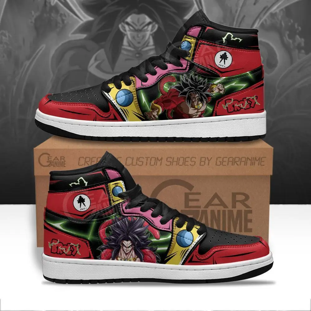 Air JD Hightop Shoes Broly SSJ4 JD1s Sneakers Custom Anime Dragon Ball Shoes