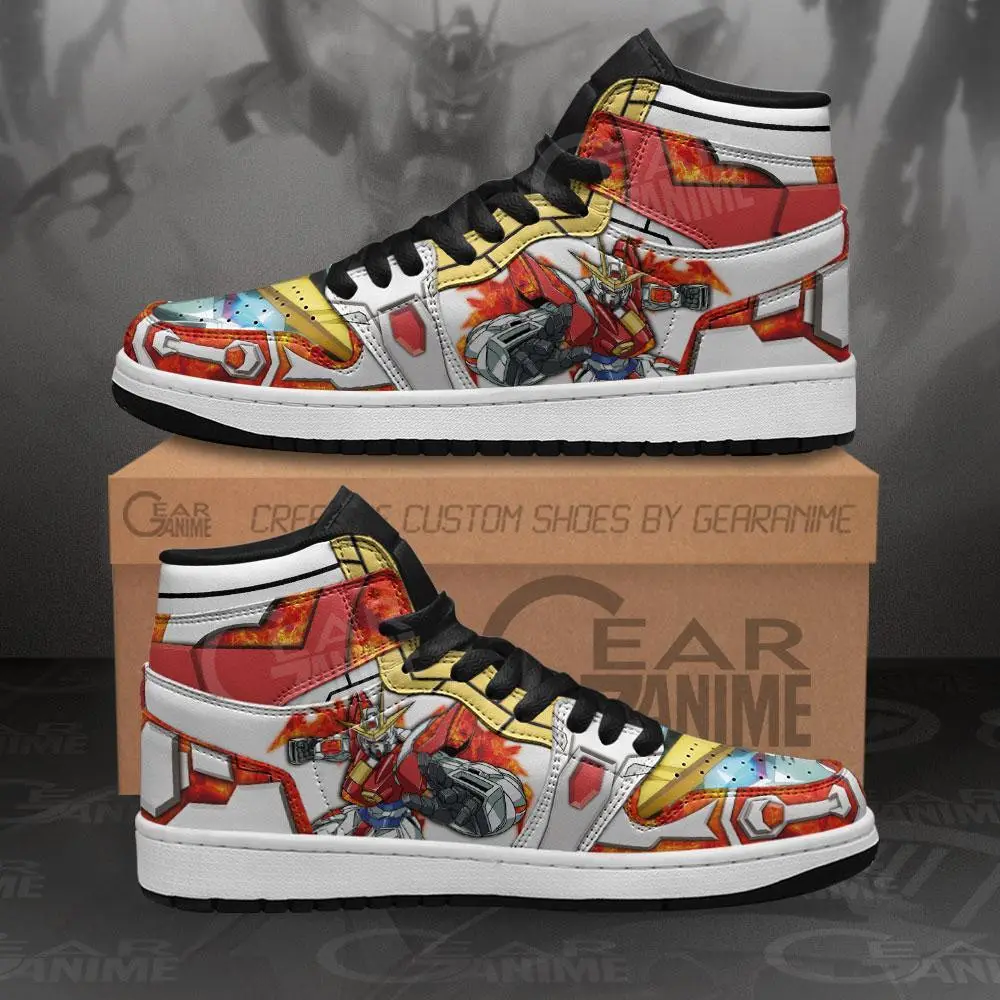 Air JD Hightop Shoes Burning Gundam JD1s Sneakers Custom Anime Gundam Shoes Air JD Hightop Shoes Burning Gundam JD1s Sneakers Custom Anime Gundam Shoes - Image 1