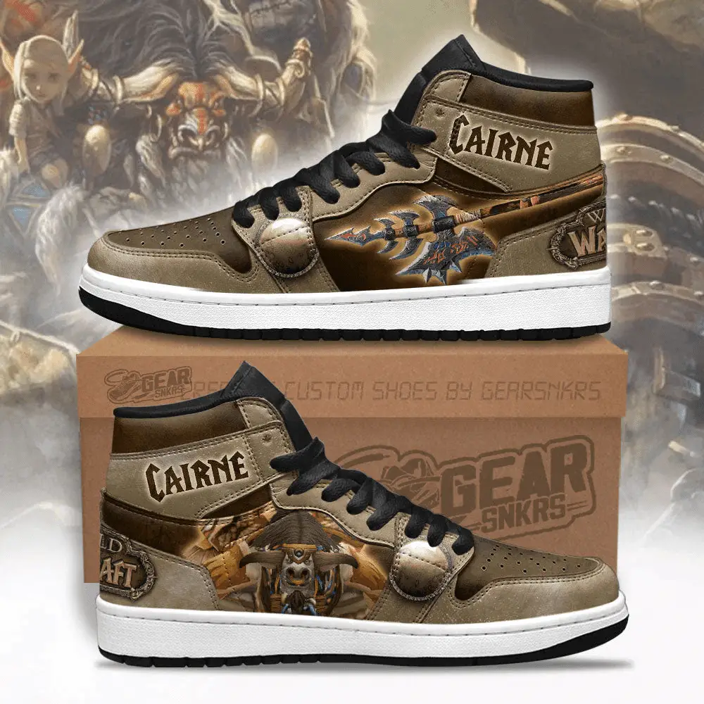 Air JD Hightop Shoes Cairne World of Warcraft J1 Shoes Custom For Fans