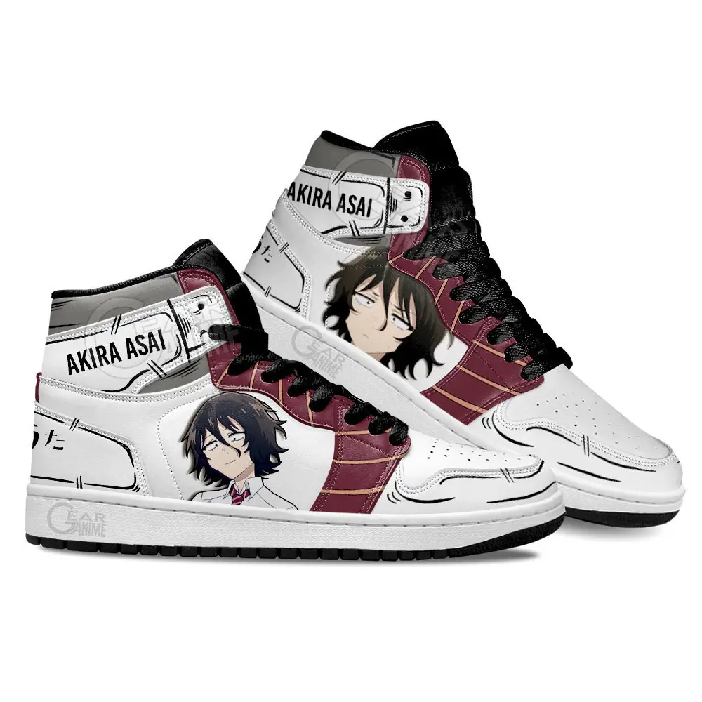 Air JD Hightop Shoes Call of the Night Akira Asai Custom Anime Shoes