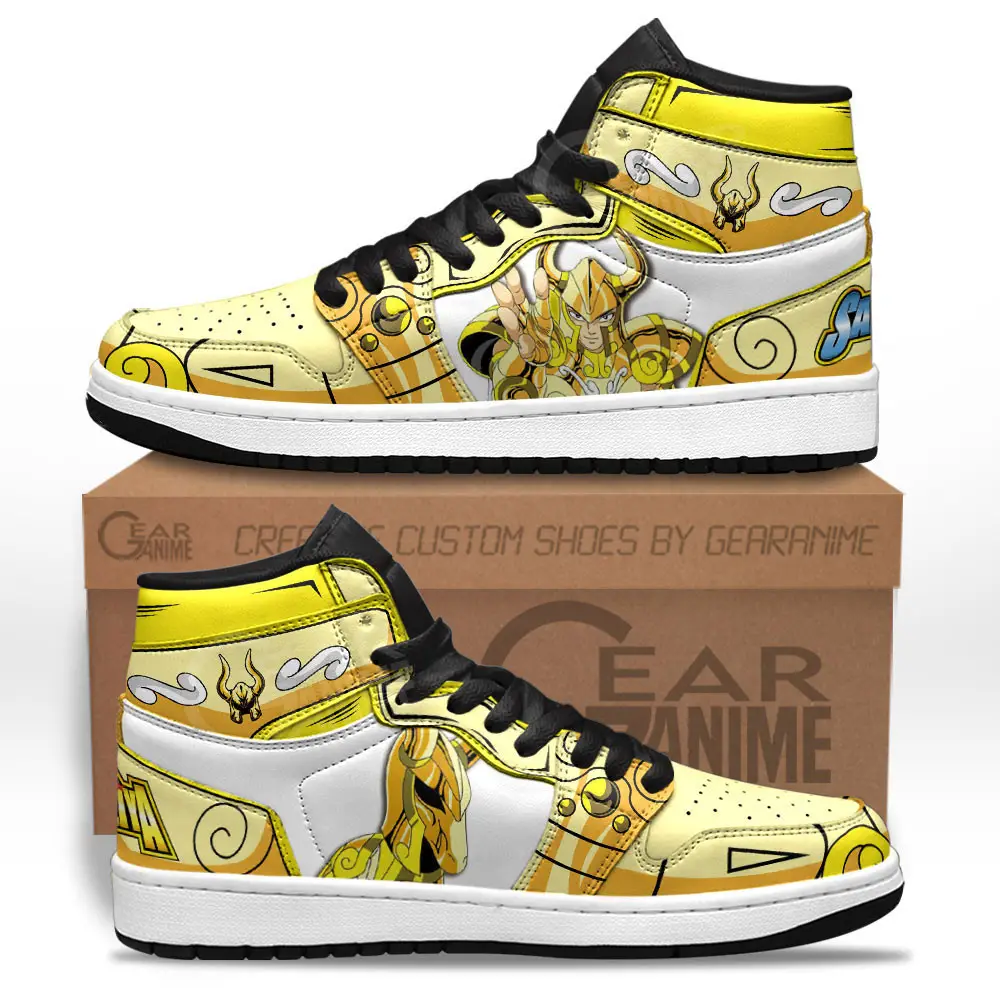 Air JD Hightop Shoes Capricorn Shura JD1s Sneakers Saint Seiya Custom Anime Shoes
