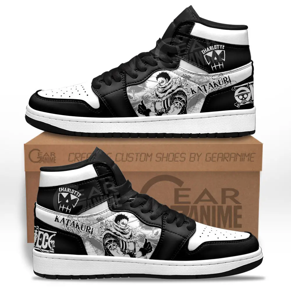 Air JD Hightop Shoes Charlotte Katakuri JD1s Sneakers Custom One Piece Shoes Manga Style