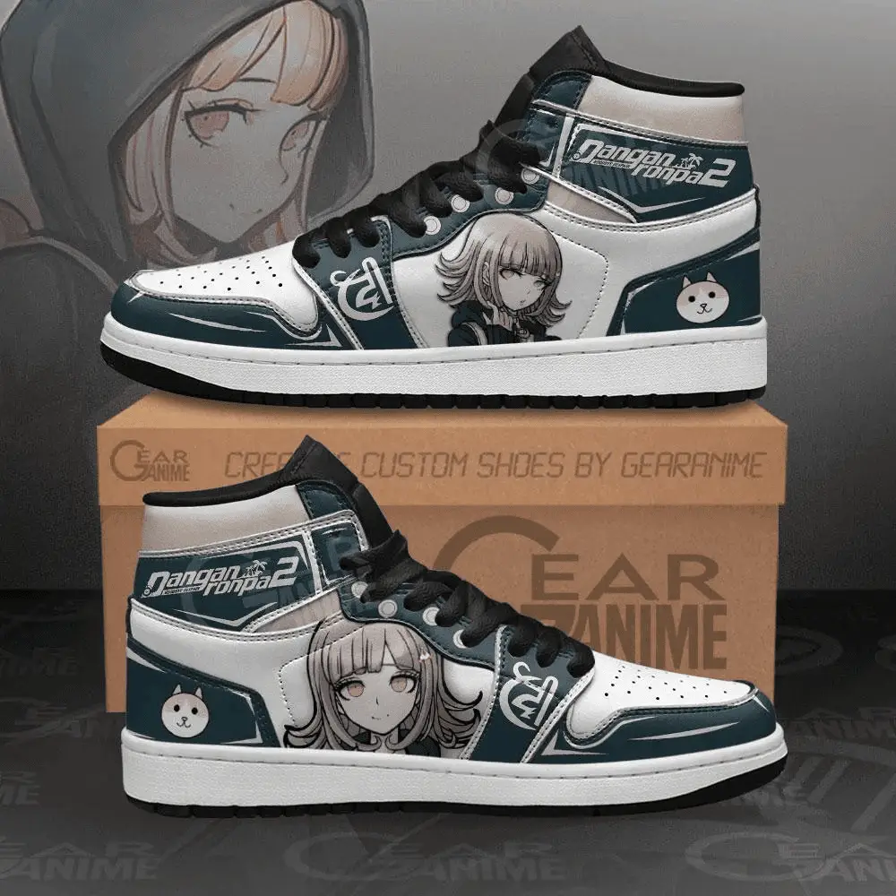 Air JD Hightop Shoes Chiaki Nanami JD1s Sneakers Danganronpa Custom Anime Shoes