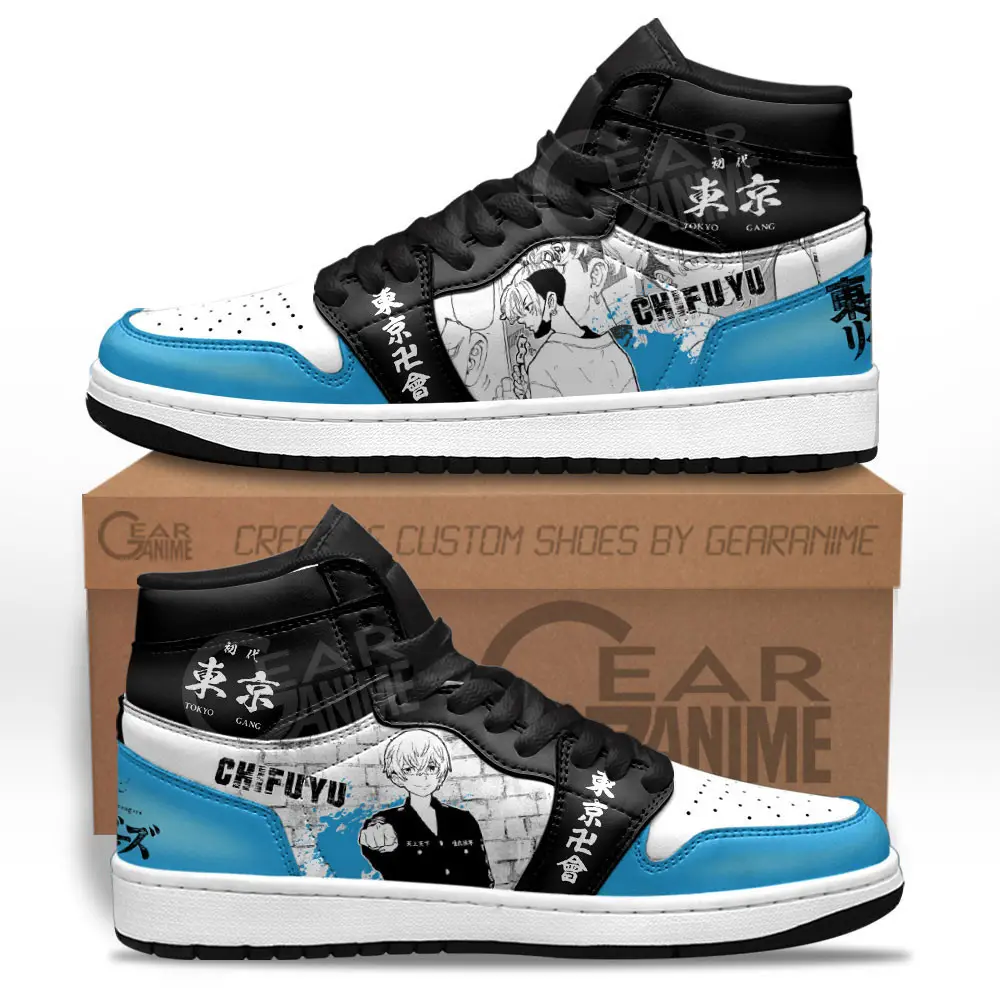 Air JD Hightop Shoes Chifuyu Matsuno JD1s Sneakers Tokyo Revengers Custom Manga Anime Shoes