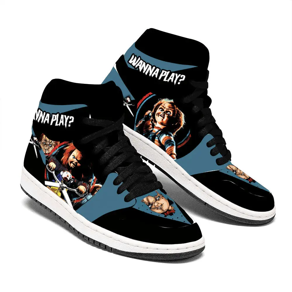 Air JD Hightop Shoes Child's Play Chucky J1 Shoes Custom Horror Fans Sneakers